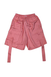 Lapointe - Coral Silk Cargo Shorts Sz XS - Current Boutique