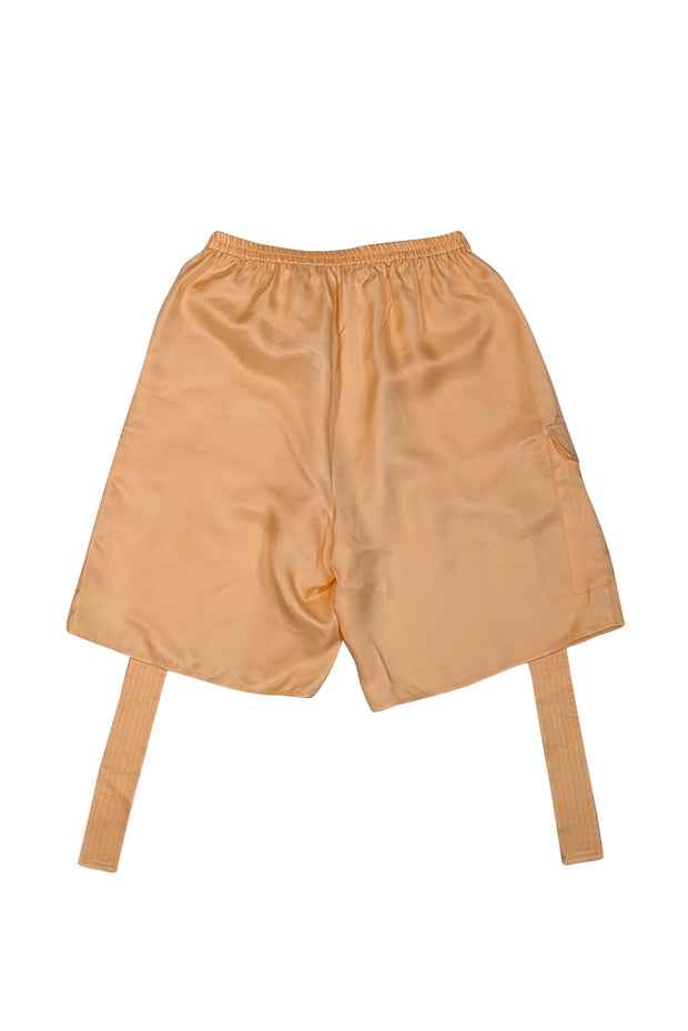 Lapointe - Pastel Orange Silk Cargo Shorts Sz XS - Current Boutique