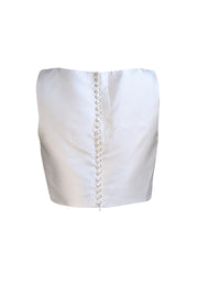 Lela Rose - White Draped Tulip Crop Tank Top Sz 6