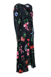 Lela Rose - Black & Multi Color Floral Maxi Dress Sz 6 - Current Boutique