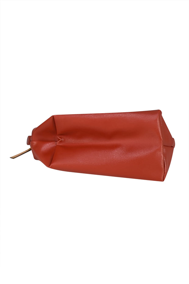 Longchamp - Rust Orange Leather "Le Pliage" Satchel Bag
