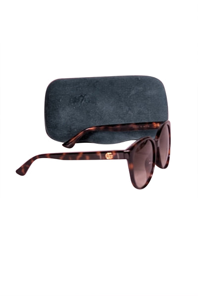 Gucci - Brown Tortoise Round Sunglasses - Current Boutique