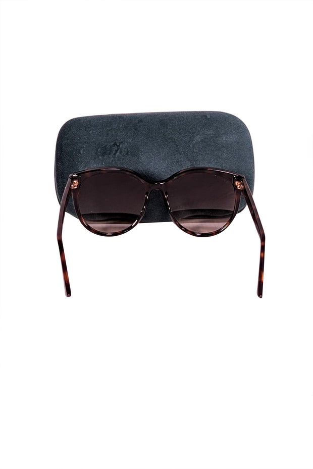 Gucci - Brown Tortoise Round Sunglasses - Current Boutique
