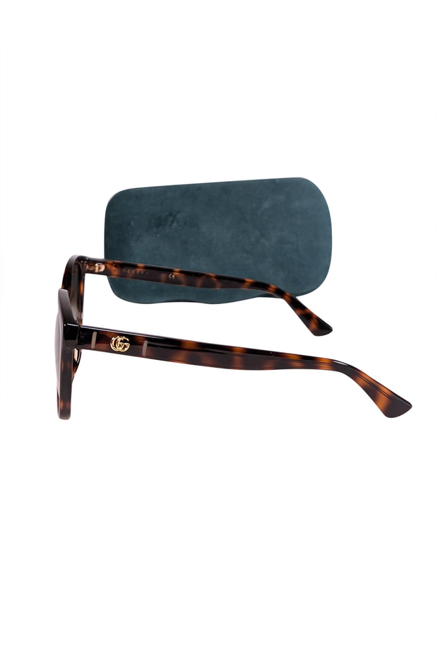Gucci - Brown Tortoise Round Sunglasses - Current Boutique