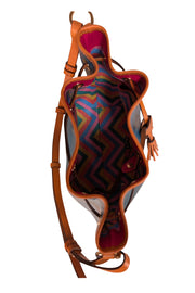 Dooney & Bourke - Teal Blue Leather Large Bucket Bag - Current Boutique