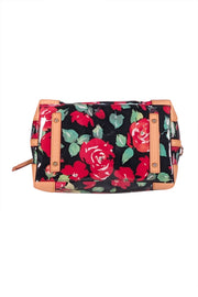 Dooney & Bourke - Black & Red Floral Satchel Bag - Current Boutique