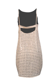 Parker - Light Pink Beaded Sleeveless Mini Dress Sz M