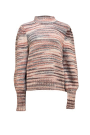 Veronica Beard - Beige, Pink, & Grey Alpaca Blend Sweater Sz XL - Current Boutique