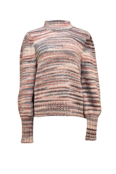 Veronica Beard - Beige, Pink, & Grey Alpaca Blend Sweater Sz XL - Current Boutique