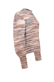 Veronica Beard - Beige, Pink, & Grey Alpaca Blend Sweater Sz XL - Current Boutique