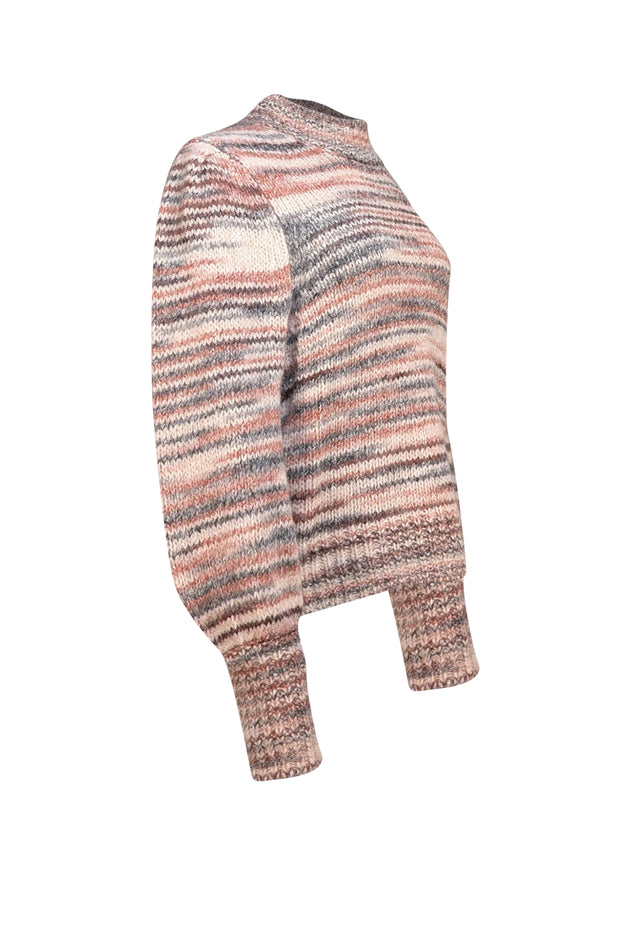 Veronica Beard - Beige, Pink, & Grey Alpaca Blend Sweater Sz XL - Current Boutique