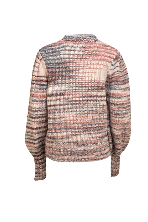 Veronica Beard - Beige, Pink, & Grey Alpaca Blend Sweater Sz XL - Current Boutique