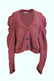 Ulla Johnson - Dark Mauve Alpaca Blend Cardigan Sz XL - Current Boutique