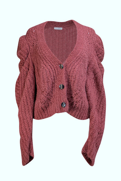 Ulla Johnson - Dark Mauve Alpaca Blend Cardigan Sz XL - Current Boutique