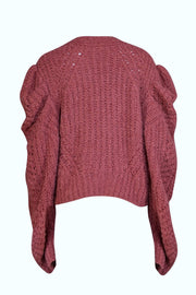 Ulla Johnson - Dark Mauve Alpaca Blend Cardigan Sz XL - Current Boutique