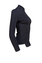 Scanlan Theodore - Black Multi Button Knit Top Sz S - Current Boutique