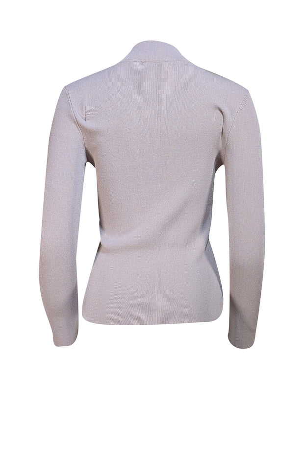 Scanlan Theodore - Beige Multi Button Knit Top Sz S - Current Boutique