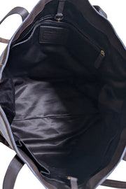 Coach - Brown Embossed & Suede Tote Bag - Current Boutique