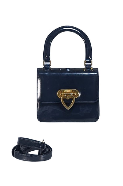 Moschino - Black Leather Mini Crossbody Bag