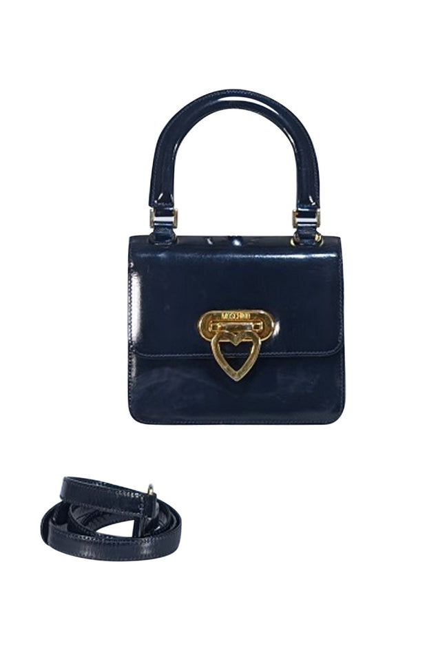 Moschino - Black Leather Mini Crossbody Bag