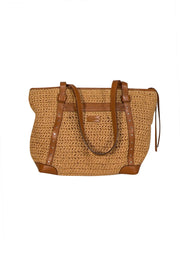 Brighton - Tan Raffia Shoulder Bag