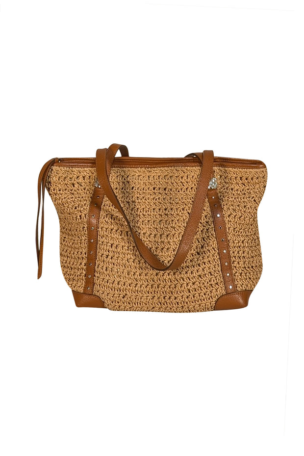 Brighton - Tan Raffia Shoulder Bag