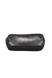 Gucci - Black Monogram Bamboo Trim Handle Shoulder Bag - Current Boutique