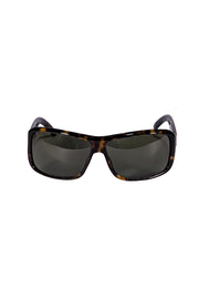 Gucci - Brown Tortoise Logo Side Plaque Sunglasses - Current Boutique