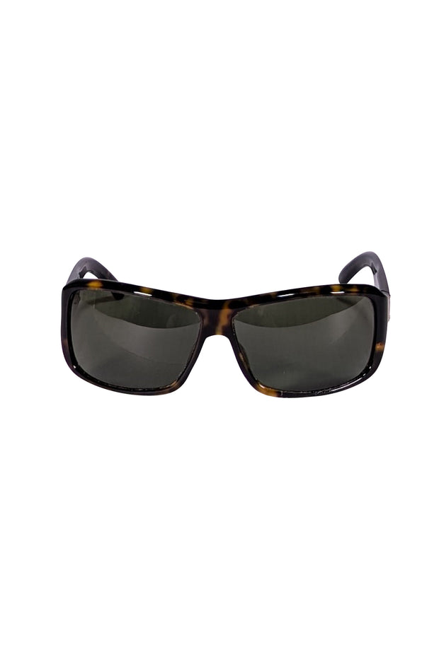 Gucci - Brown Tortoise Logo Side Plaque Sunglasses - Current Boutique