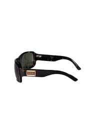 Gucci - Brown Tortoise Logo Side Plaque Sunglasses - Current Boutique