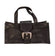 Celine - Black Coated Suede East West Handbag