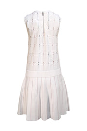 Ted Baker - White w/Red & Navy Detail Knit Dress Sz 8 - Current Boutique