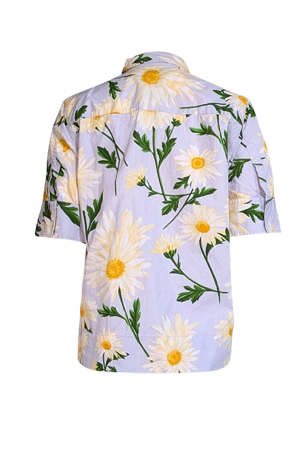 Dolce & Gabbana - Pale Blue Floral Print Shirt Sz S - Current Boutique