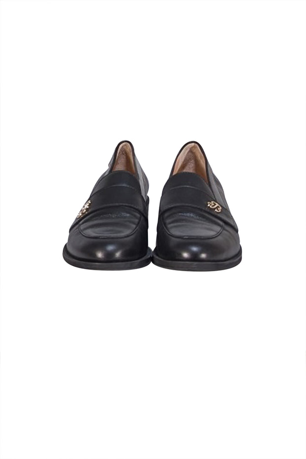 Bally - Black Leather Slip-On Loafers Sz 8.5