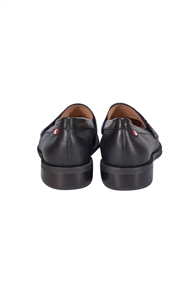 Bally - Black Leather Slip-On Loafers Sz 8.5