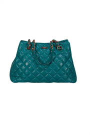 Kate Spade - Bright Green Leather Quilted Tote Bag