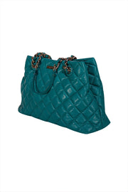 Kate Spade - Bright Green Leather Quilted Tote Bag