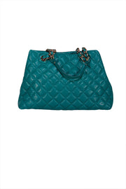 Kate Spade - Bright Green Leather Quilted Tote Bag