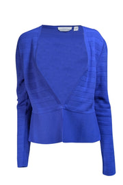 Hugo Boss - Cobalt Blue Open Front Cardigan Sz L - Current Boutique