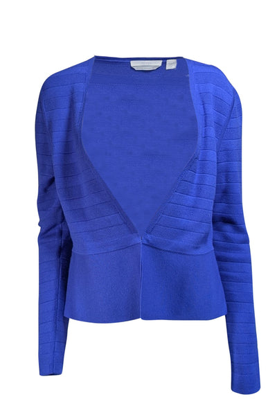 Hugo Boss - Cobalt Blue Open Front Cardigan Sz L - Current Boutique