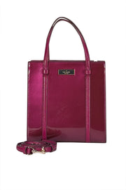 Kate Spade - Dark Raspberry Purple "Kenzie" Patent Leather Satchel Bag