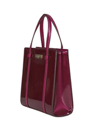 Kate Spade - Dark Raspberry Purple "Kenzie" Patent Leather Satchel Bag