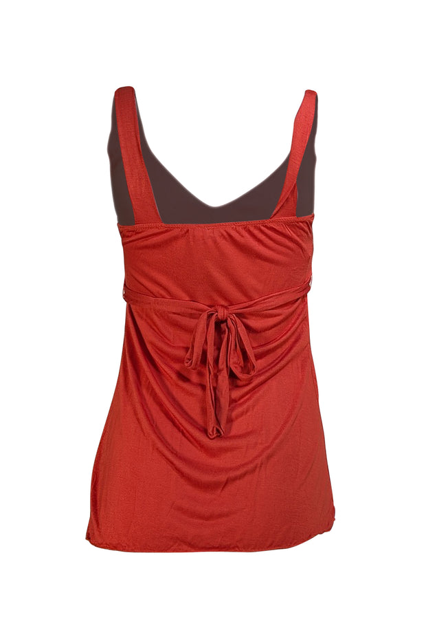 Prada - Orange Beaded Middle Tank Blouse Sz M