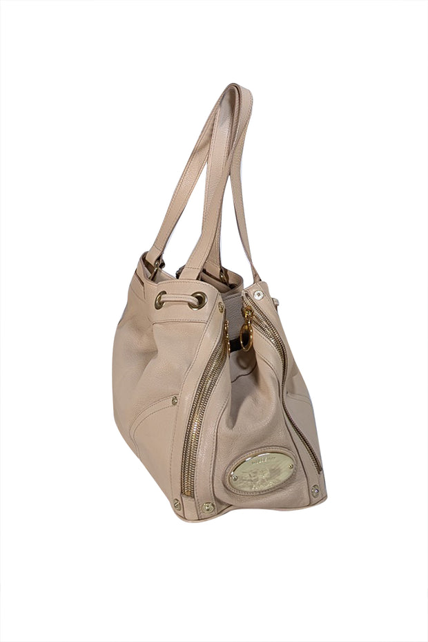 Mulberry - Beige Leather Large Shoulder Bag - Current Boutique