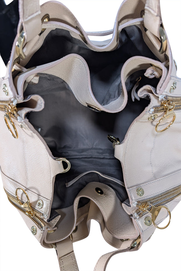 Mulberry - Beige Leather Large Shoulder Bag - Current Boutique