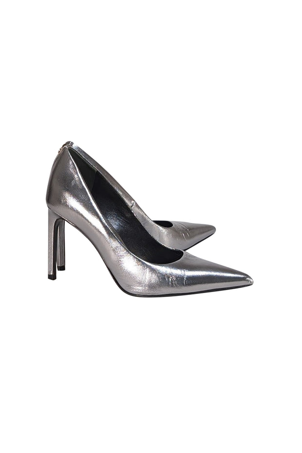 Tom Ford - Silver Metallic Leather Pumps Sz 7 - Current Boutique