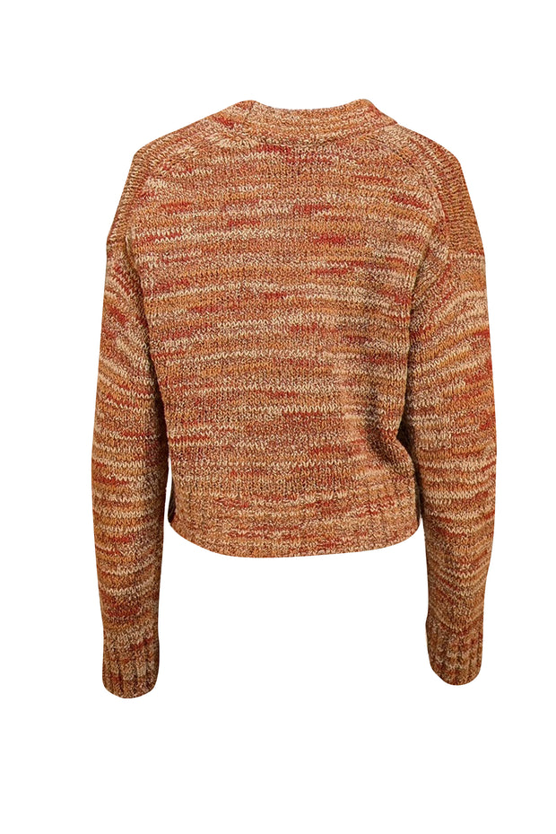 RE/DONE - Tan, Red, & Beige Blend Cardigan Sweater Sz S - Current Boutique