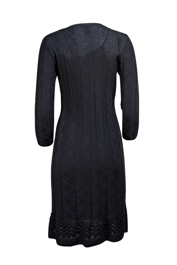 Missoni - Black Knit Midi Length Dress Sz 8