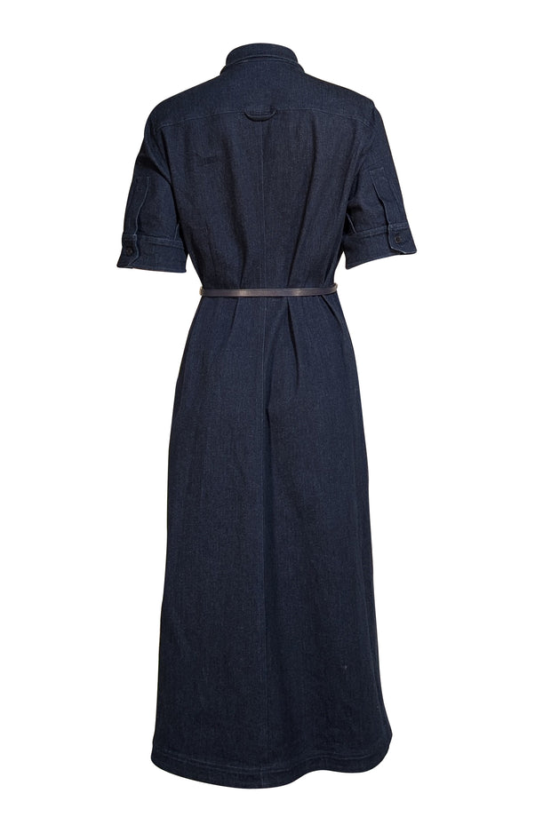 Altuzarra - Dark Wash Blue Denim Belted Dress Sz 10