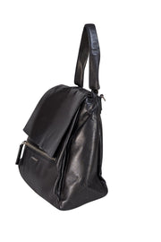 Givenchy - Black Leather "Pandora" Flap Satchel Bag - Current Boutique